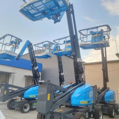 Electric Curved Arm Aerial Work Platforms Anti Collision